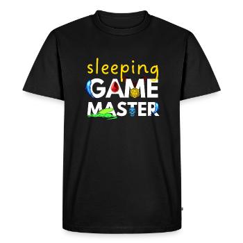 SLEEPING GAME MASTER DRAGONS ADVENTURES RPG - Men's Premium Organic T-Shirt - black - Front - Nico (187cm)