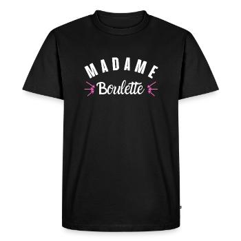 madame boulette - T-shirt Premium bio Homme - noir - Devant - Nico (187cm)