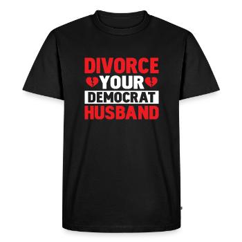 Divorce Your Democrate Husband Divorcee Ex-Wife Wo - Men's Premium Organic T-Shirt - black - Front - Nico (187cm)