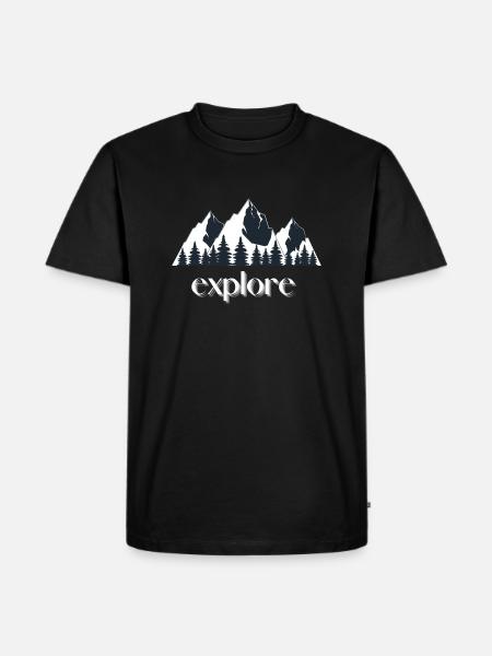 explore - Männer Premium Bio T-Shirt - Schwarz