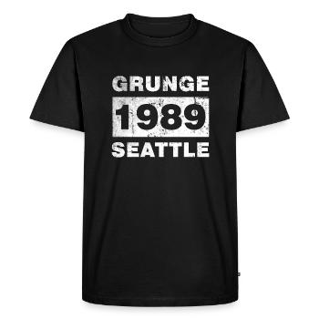 GRUNGE SEATTLE 1989 - T-shirt Premium bio Homme - noir - Devant - Nico (187cm)