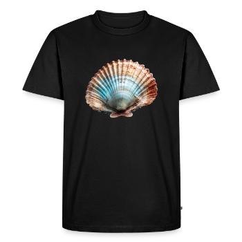 Scallops are also called pilgrim mussels - Men's Premium Organic T-Shirt - black - Front - Nico (187cm)