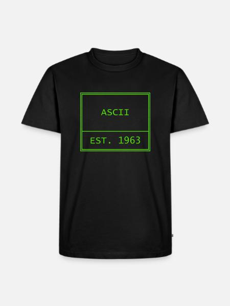ASCII - Men's Premium Organic T-Shirt - black