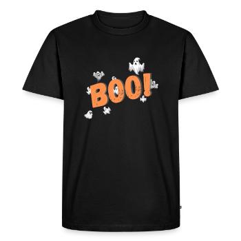 Ghost Boo - Men's Premium Organic T-Shirt - black - Front - Nico (187cm)