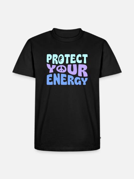 Protect Your Energy - Männer Premium Bio T-Shirt - Schwarz