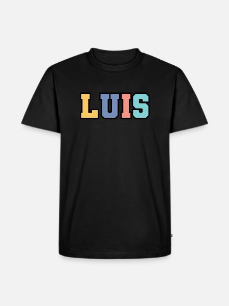 Name - Luis - Men's Premium Organic T-Shirt - black