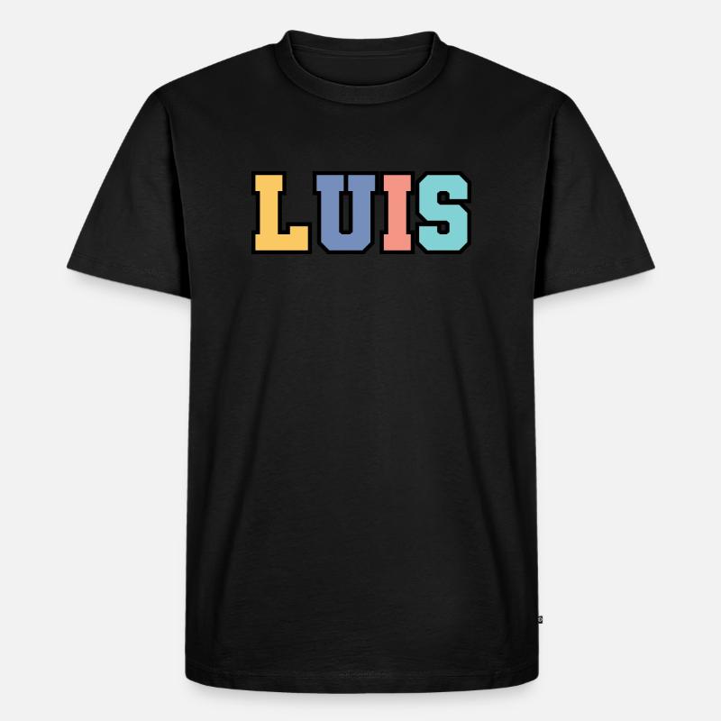 Name - Luis - Männer Premium Bio T-Shirt - Schwarz