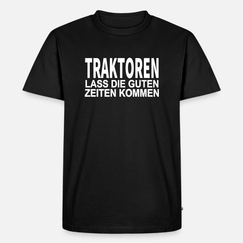 Traktor - Männer Premium Bio T-Shirt - Schwarz