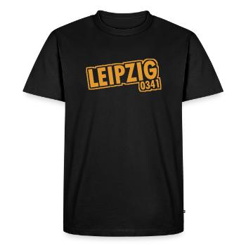 Leipzig - 0341 - Indicatif régional - Saxe - T-shirt Premium bio Homme - noir - Devant - Nico (187cm)