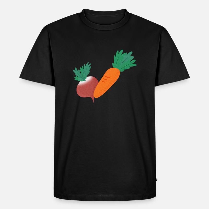 Radieschen & Karotte - Männer Premium Bio T-Shirt - Schwarz