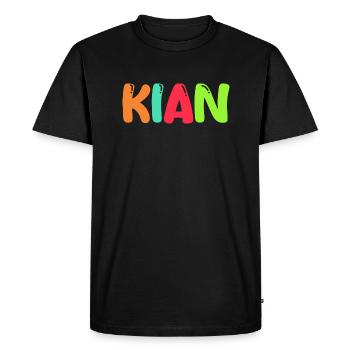 Name - Kian - Men's Premium Organic T-Shirt - black - Front - Nico (187cm)