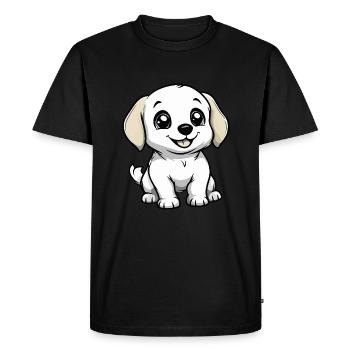 Labrador Chien Mignon - T-shirt Premium bio Homme - noir - Devant - Nico (187cm)