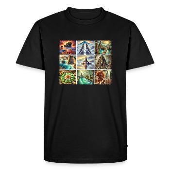 BALI SPIRIT MYSTICA - Men's Premium Organic T-Shirt - black - Front - Nico (187cm)