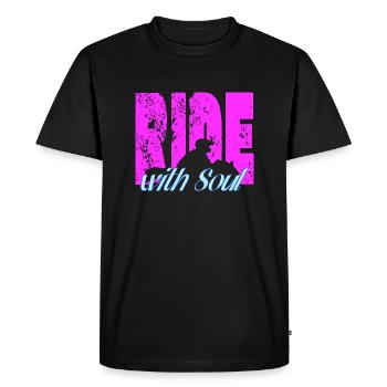 Pour les motards - RideWithSoul - T-shirt Premium bio Homme - noir - Devant - Nico (187cm)