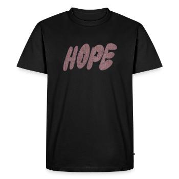 Hope – Tricot - T-shirt Premium bio Homme - noir - Devant - Nico (187cm)