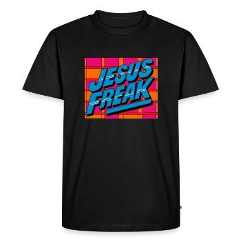 Monstre de Jésus - T-shirt Premium bio Homme - noir - Devant - Nico (187cm)