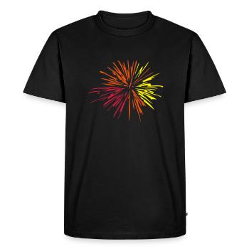 feu artifice - T-shirt Premium bio Homme - noir - Devant - Nico (187cm)