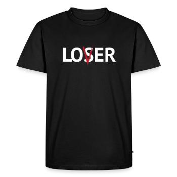Loser - T-shirt Premium bio Homme - noir - Devant - Nico (187cm)