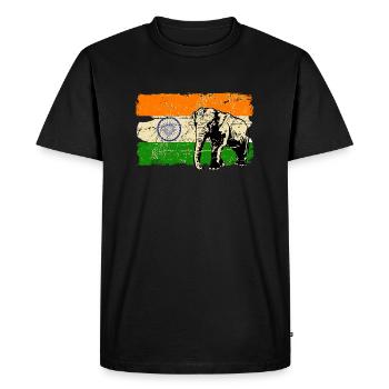 Mahout - Vintage Look - T-shirt Premium bio Homme - noir - Devant - Nico (187cm)
