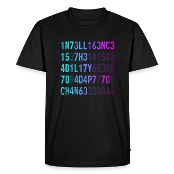 L’intelligence est la capacité de s’adapter au changement - T-shirt Premium bio Homme - noir - Devant - Nico (187cm)
