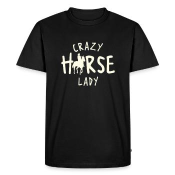 Crazy Horse Lady Horses Horse Rider - Männer Premium Bio T-Shirt - Schwarz - Vorne - Nico (187cm)