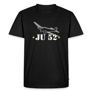 JU 52- Tante JU - T-shirt Premium bio Homme - noir - Devant - Nico (187cm)