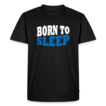 Né pour dormir - T-shirt Premium bio Homme - noir - Devant - Nico (187cm)