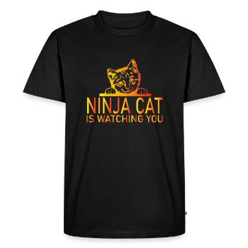 Chat Katze - T-shirt Premium bio Homme - noir - Devant - Nico (187cm)