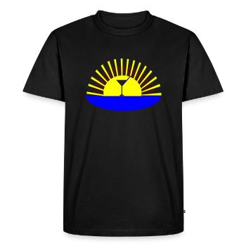 Coucher de soleil - T-shirt Premium bio Homme - noir - Devant - Nico (187cm)