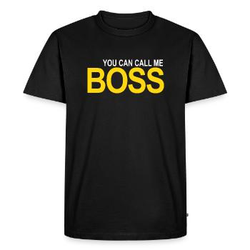 appelez-moi BOSS - T-shirt Premium bio Homme - noir - Devant - Nico (187cm)