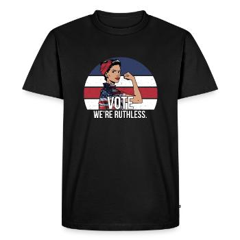 vote we are ruthless - Men's Premium Organic T-Shirt - black - Front - Nico (187cm)