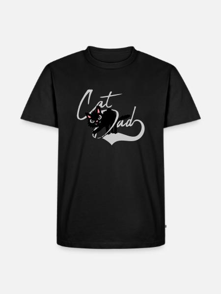 Cat Dad cool Design - Men's Premium Organic T-Shirt - black