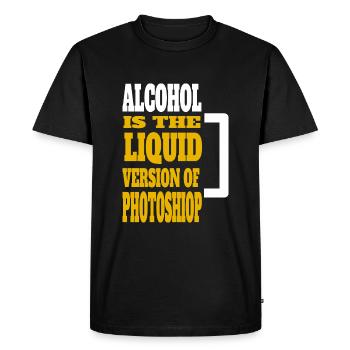 Best Liquid - Men's Premium Organic T-Shirt - black - Front - Nico (187cm)