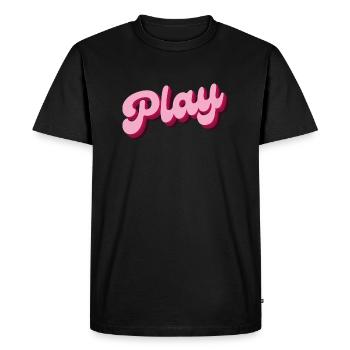 play - Men's Premium Organic T-Shirt - black - Front - Nico (187cm)