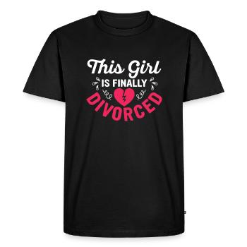 This Girl Is Finally Divorced Ex-Wife Divorce Divo - Men's Premium Organic T-Shirt - black - Front - Nico (187cm)