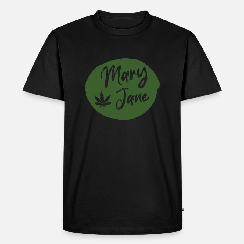 Mary Jane Drop - Männer Premium Bio T-Shirt - Schwarz