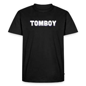 Tomboy - Men's Premium Organic T-Shirt - black - Front - Nico (187cm)