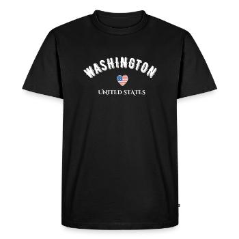 Washington united states - Men's Premium Organic T-Shirt - black - Front - Nico (187cm)