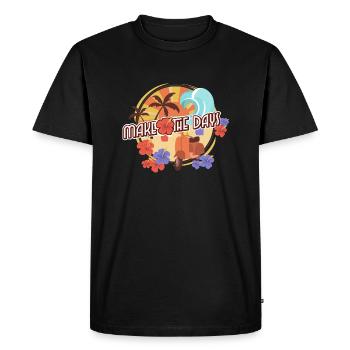 Vacation - Travel - Men's Premium Organic T-Shirt - black - Front - Nico (187cm)