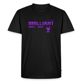 Brilliant since 2000 - Men's Premium Organic T-Shirt - black - Front - Nico (187cm)
