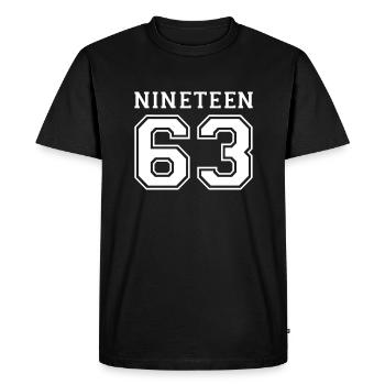 1963 - Men's Premium Organic T-Shirt - black - Front - Nico (187cm)