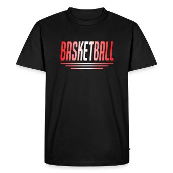 BASKETBALL BASKETTEUR BASKET SPORT BASKETTEUSE - T-shirt Premium bio Homme - noir - Devant - Nico (187cm)