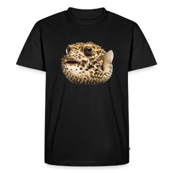 Le poisson-globe a une défense unique - T-shirt Premium bio Homme - noir - Devant - Nico (187cm)