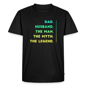 Lustiger Papa zum Vatertag - Men's Premium Organic T-Shirt - black - Front - Nico (187cm)