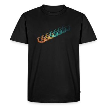 Livres vintage - T-shirt Premium bio Homme - noir - Devant - Nico (187cm)
