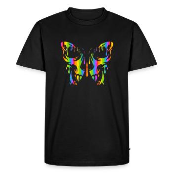Tatouage Papillon Nature Papillons Mignon Cocon D’été - T-shirt Premium bio Homme - noir - Devant - Nico (187cm)