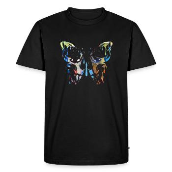 Tatouage Papillon Nature Papillons Mignon Cocon D’été - T-shirt Premium bio Homme - noir - Devant - Nico (187cm)