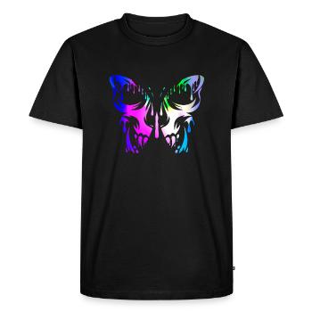 Tatouage Papillon Nature Papillons Mignon Cocon D’été - T-shirt Premium bio Homme - noir - Devant - Nico (187cm)