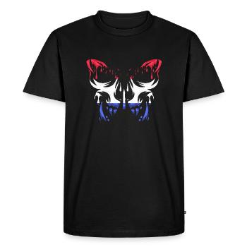 France country flag official states continent - Men's Premium Organic T-Shirt - black - Front - Nico (187cm)