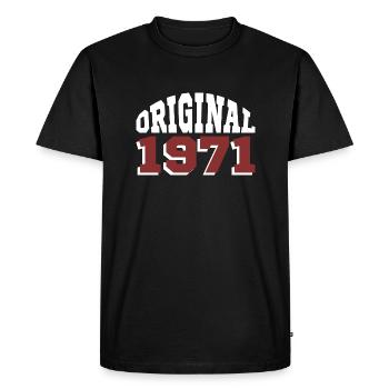 Original 1971 - T-shirt Premium bio Homme - noir - Devant - Nico (187cm)